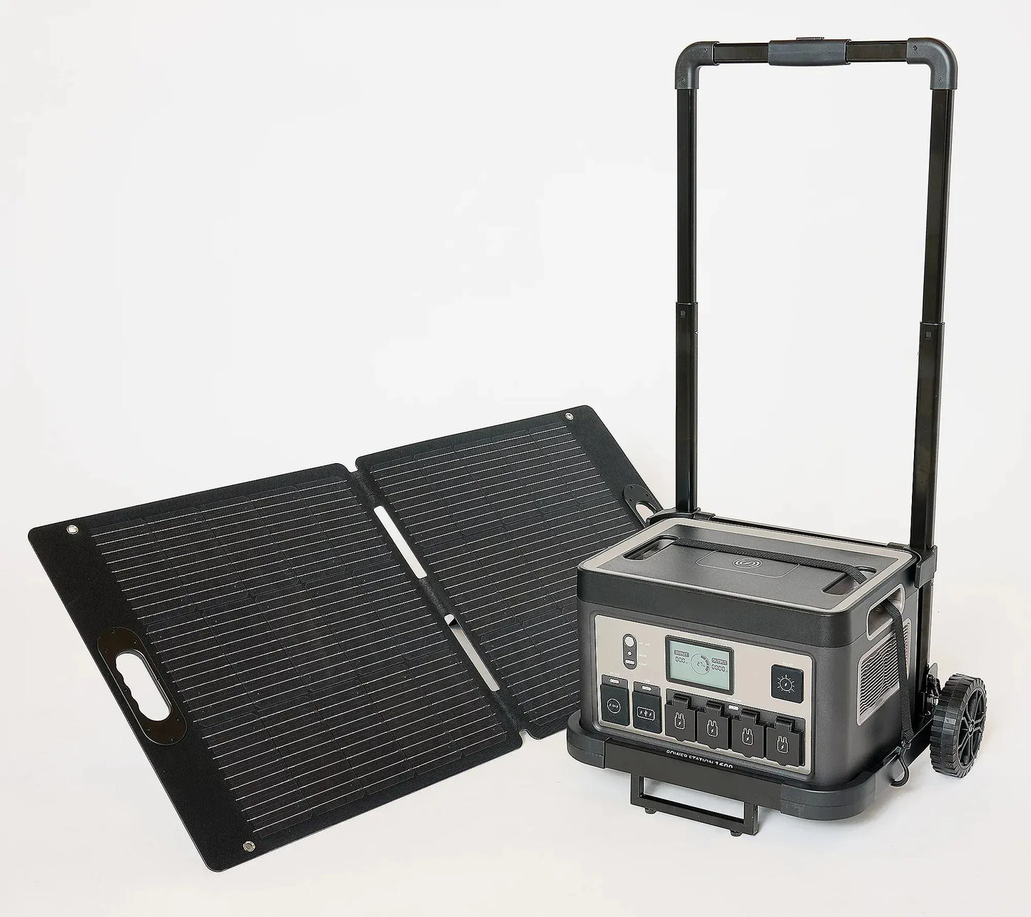💝New Year Clearance,Buy 1 Get 1 Free 💝 HALO 1600Wh Power Station with 11 Outlets & 100W Solar Panel & Trolley