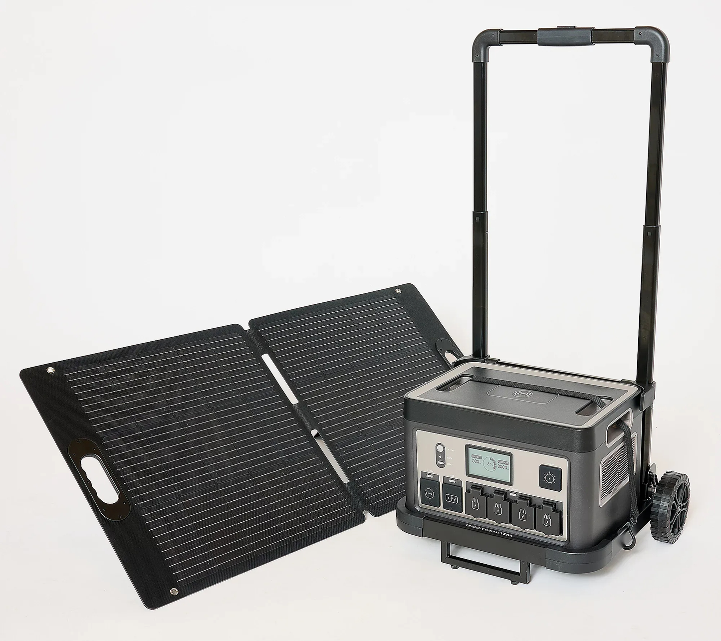 💝New Year Clearance,Buy 1 Get 1 Free 💝 HALO 1600Wh Power Station with 11 Outlets & 100W Solar Panel & Trolley